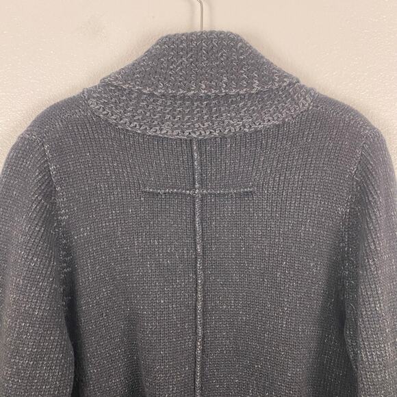 Margaret O’Leary Black Oversized Wool & Cashmere Button-Up Cardigan Sweater - S - Picture 10 of 14